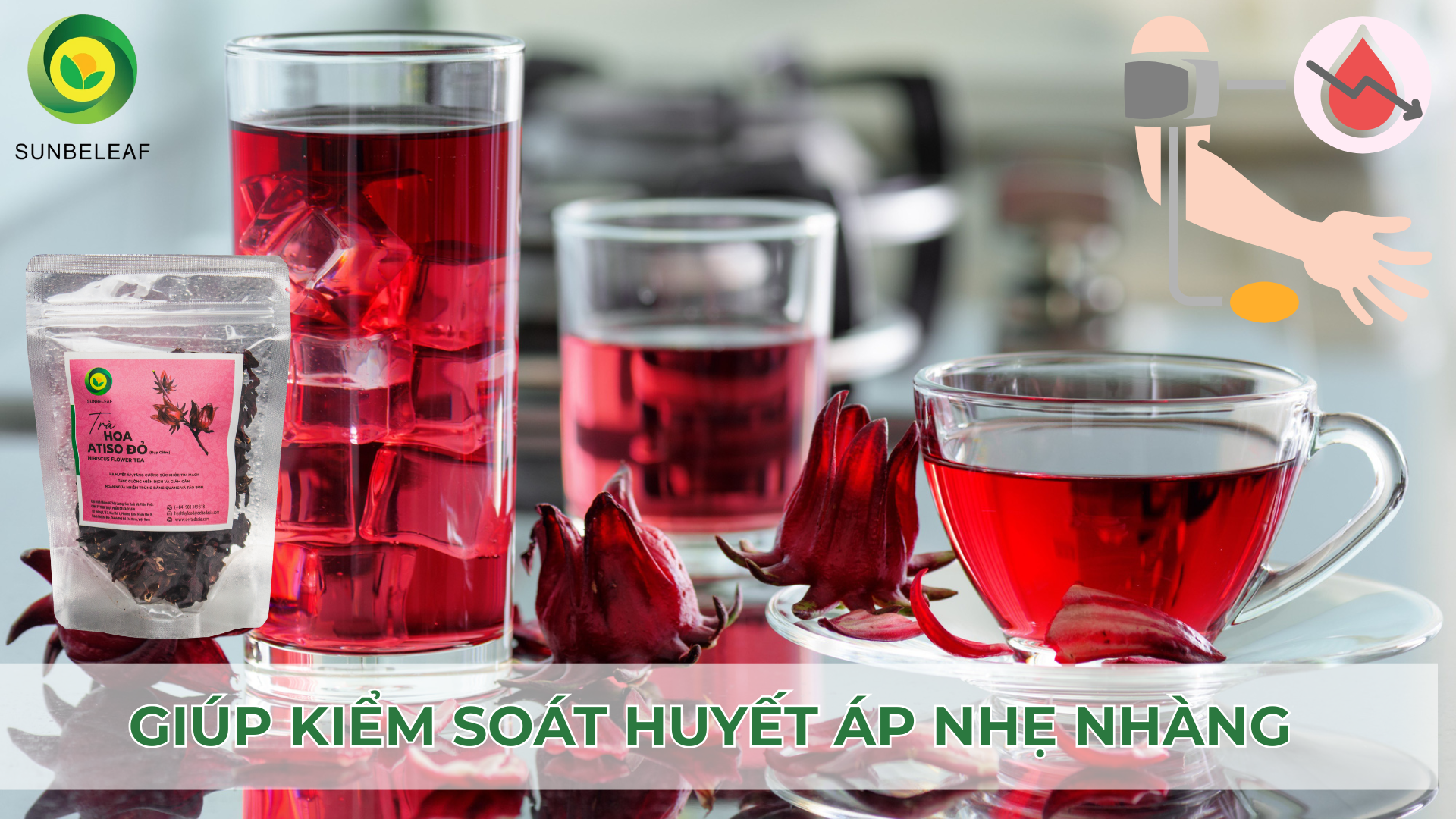 Trà Atiso Đỏ SunBeleaf – Giải Pháp Tự Nhiên Cho Người Cao Huyết Áp
